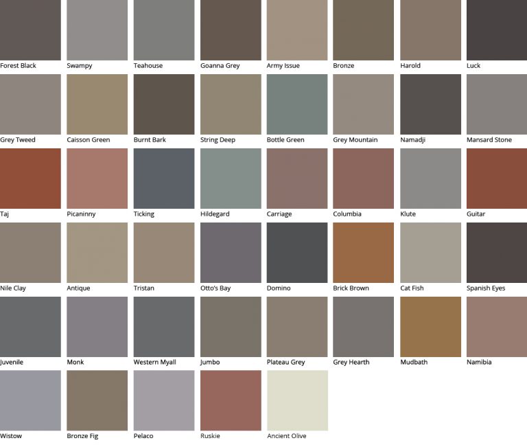 Colours & Finishes The Sands Community